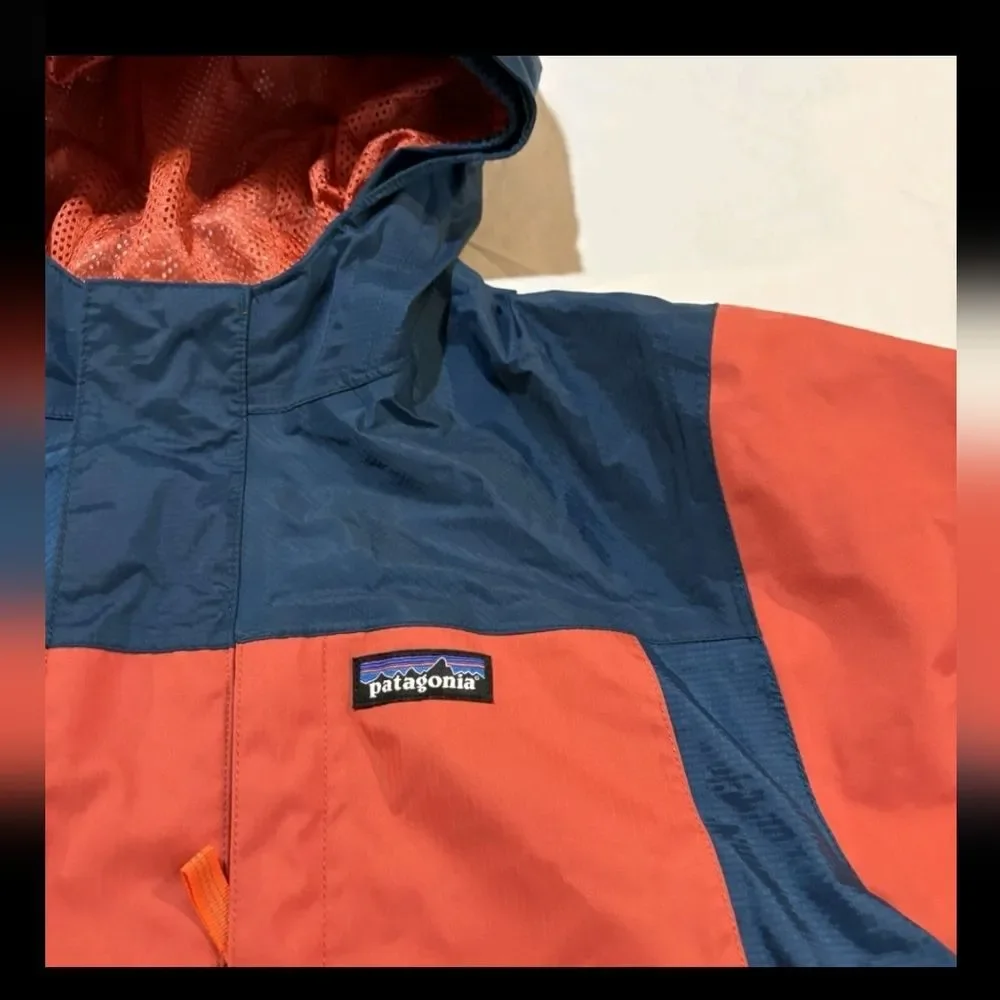Patagonia 3-in-1 Interchange Ski Winter Snow Jacket Orange Blue Kid Boy Youth 14